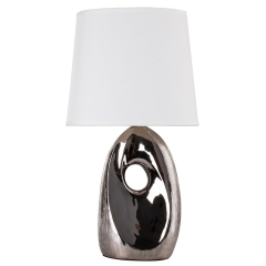 Candellux Lampka stołowa HIERRO srebrna E27