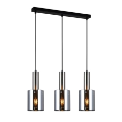 Italux Lampa wisząca SARDO listwa satyna dymiona 3xE27