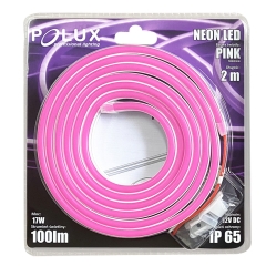 Polux Taśma LED NEON 2 m różowa 17W 100 lm IP65
