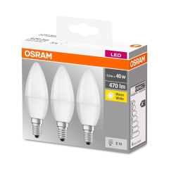Osram Żarówka LED BASE CLASSIC A40 FR 5,5W E14 470 lm 2700K 3 szt.