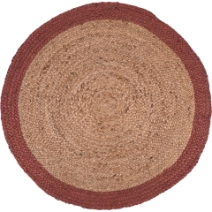 Dywan jutowy okrągły Natural czerwony śr. 90cm