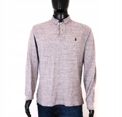 *W Ralph Lauren Mens Shirt Long Sleeve Rugby Grey M