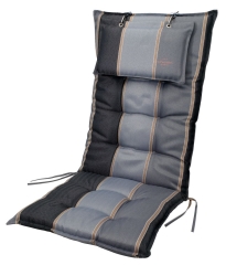 Poduszka ogrodowa na krzesło leżak szara
