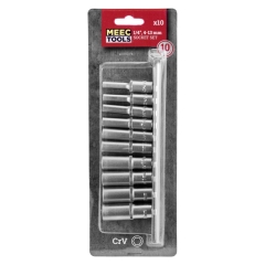 Zestaw nasadek 10 elementów 1/4" 4-13mm