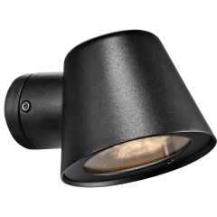Lampa punktowa ścienna IP44 GU10 czarna