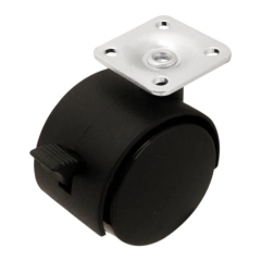 Zestaw meblowy fi 50 mm 40 kg płyta obrotowa z hamulcem i kołem