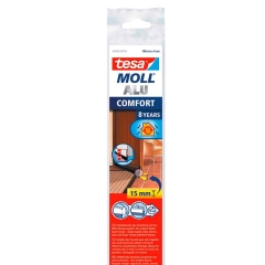 Tesa Uszczelka drzwiowa Comfort szczotkowa do nierównych podłoży brązowa 1 m x 4