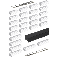 Valcomp Profil C do lustra Mars czarny 205x5x4mm