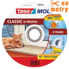 Tesa Uszczelka Profil D biała 1 m
