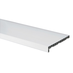Parapet wewnętrzny PVC biały, 126 cm x 30 cm x 4,2 cm