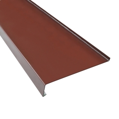 Parapet zewnętrzny stalowy brązowy, 150 cm x 25 cm x 4,5 cm