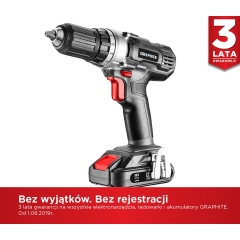 Graphite Wiertarko-wkrętarka akumulatorowa Energy+ 18V 2x2 Ah