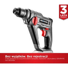 Graphite Młotowiertarka akumulatorowa Energy+ 18V, Li-lon/0.8J, karton