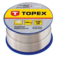 Topex Lut cynowy 60% Sn, drut 1.0 mm, 100 g