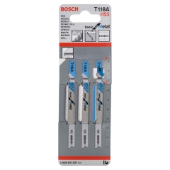 Bosch Professional Brzeszczot do wyrzynarki do metalu z uchwytem T - 3 szt