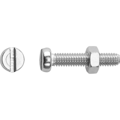 Lux-Tools Śruba + nakrętka z łbem walcowym nierdzewna 4x12mm 8szt.