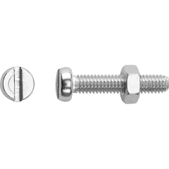 Lux-Tools Śruba + nakrętka z łbem walcowym nierdzewna 5x12mm 8szt.