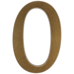 Metro Cyfra 0 aluminiowa brązowa wys. 19cm