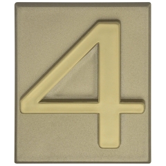 Metro Cyfra 4 plastikowa samoprzylepna oliwka wys. 4,7cm