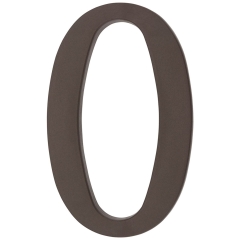 Metro Cyfra 0 plastikowa brązowa wys. 18cm