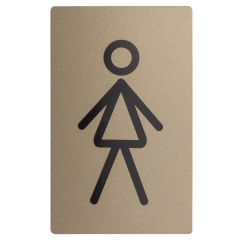 Metro Oznaczenie WC Pani plastikowe samoprzylepne platyna
