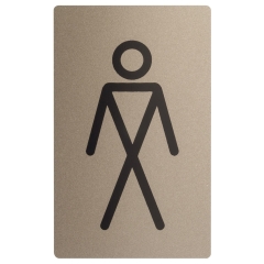 Metro Oznaczenie WC Pan plastikowe samoprzylepne platyna