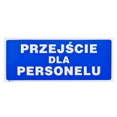 Znak przejście dla personelu