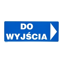 Znak Do wyjścia strzałka w prawo