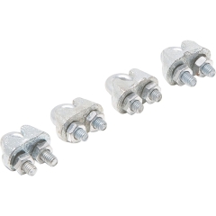 Zacisk linowy ocynkowany zestaw 4 sztuk śr. 1 - 3 mm