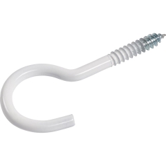 LUX-TOOLS Hak otwarty biały 30x2,6mm 4szt