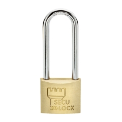 SECU LOCK kłódka cylindryczna mosiądz wysoki pałąk