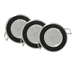 Polux Zestaw oczek ruchomych LED SUN OLAL czarne szczotkowane 3x3,5W GU10