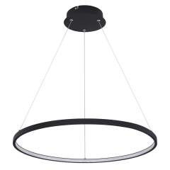 Globo Lampa wisząca LED RALPH śr. 60 cm czarna 29W 1300 lm 3000K