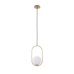 Candellux Lampa wisząca CORDEL szkło mosiądz G9