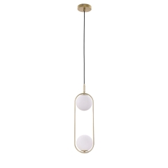 Candellux Lampa wisząca CORDEL szkło mosiądz 2xG9