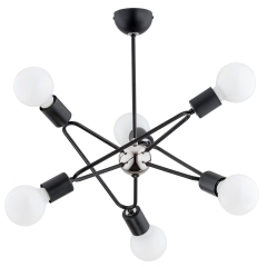Alfa Lampa wisząca BARI czarna 6xE27