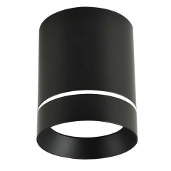 Candellux Oprawa natynkowa TUBA 12 śr. 7,9 cm czarna 1xGU10