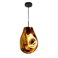 Polux Lampa wisząca KIMBERLY Amber E27