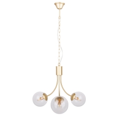 Candellux Lampa wisząca DANI szkło mosiądz 3xE14