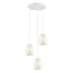 Italux Lampa wisząca HARLEY plafon biała 3xE27