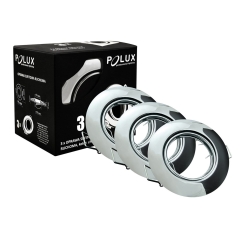 Polux Zestaw oczek ruchomych OPIN okrągłe chrom 3xMR16