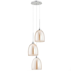 Alfa Lampa wisząca RONDA plafon herbaciana 3xE27