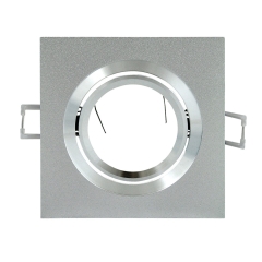 Polux Oczko ruchome SOUTH OPAL aluminium kwadratowe srebrne szczotkowane GU10