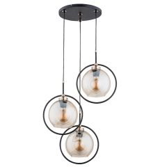 Alfa Lampa wisząca SELDI plafon czarna 3xE27