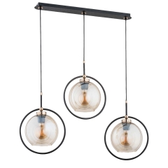 Alfa Lampa wisząca SELDI listwa czarna 3xE27