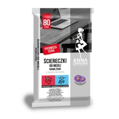Anna Zaradna Ściereczki nawilżane do mebli zapach kwiatowy 80 szt.
