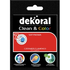 Dekoral Tester farby Clean Color czerwień flamenco