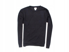 *E H&M Mens Sweater Wool Black Stripes size S