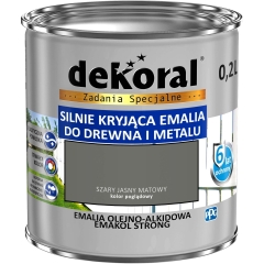 Dekoral Emalia Emakol Strong szary jasny matowy 200 ml