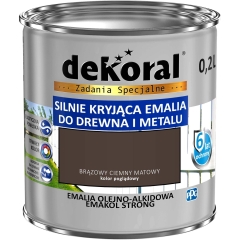 Dekoral Emalia Emakol Strong brązowy ciemny matowy 200 ml